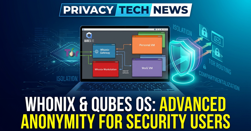Whonix Qubes OS advanced anonymity virtualization diagram